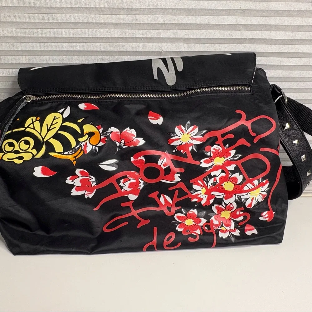 Vintage Ed Hardy Mother & Angel Messenger Bag